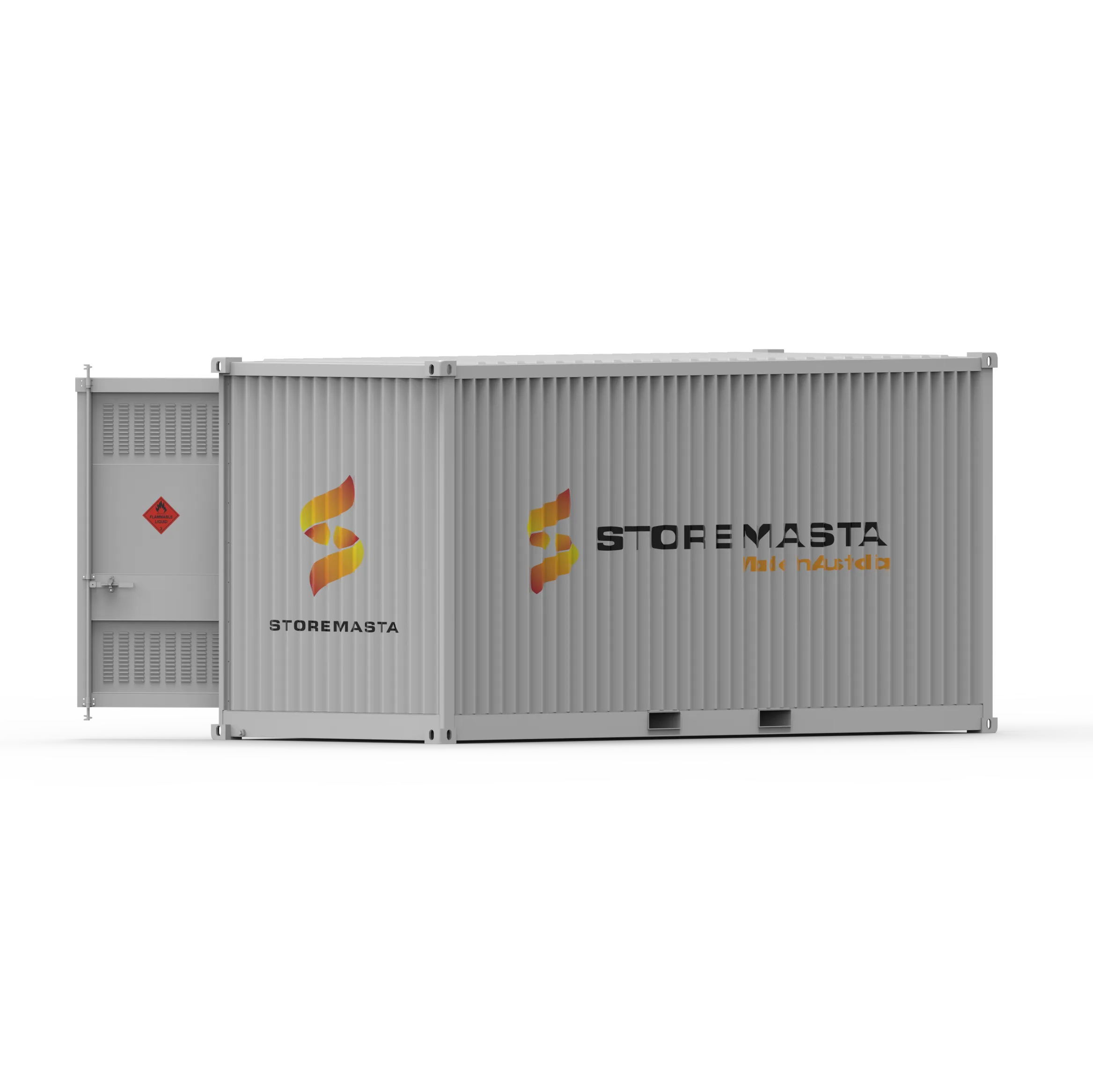 20ft Dangerous Goods Container With Storage Module - Single Level Adjustable Mid Rack