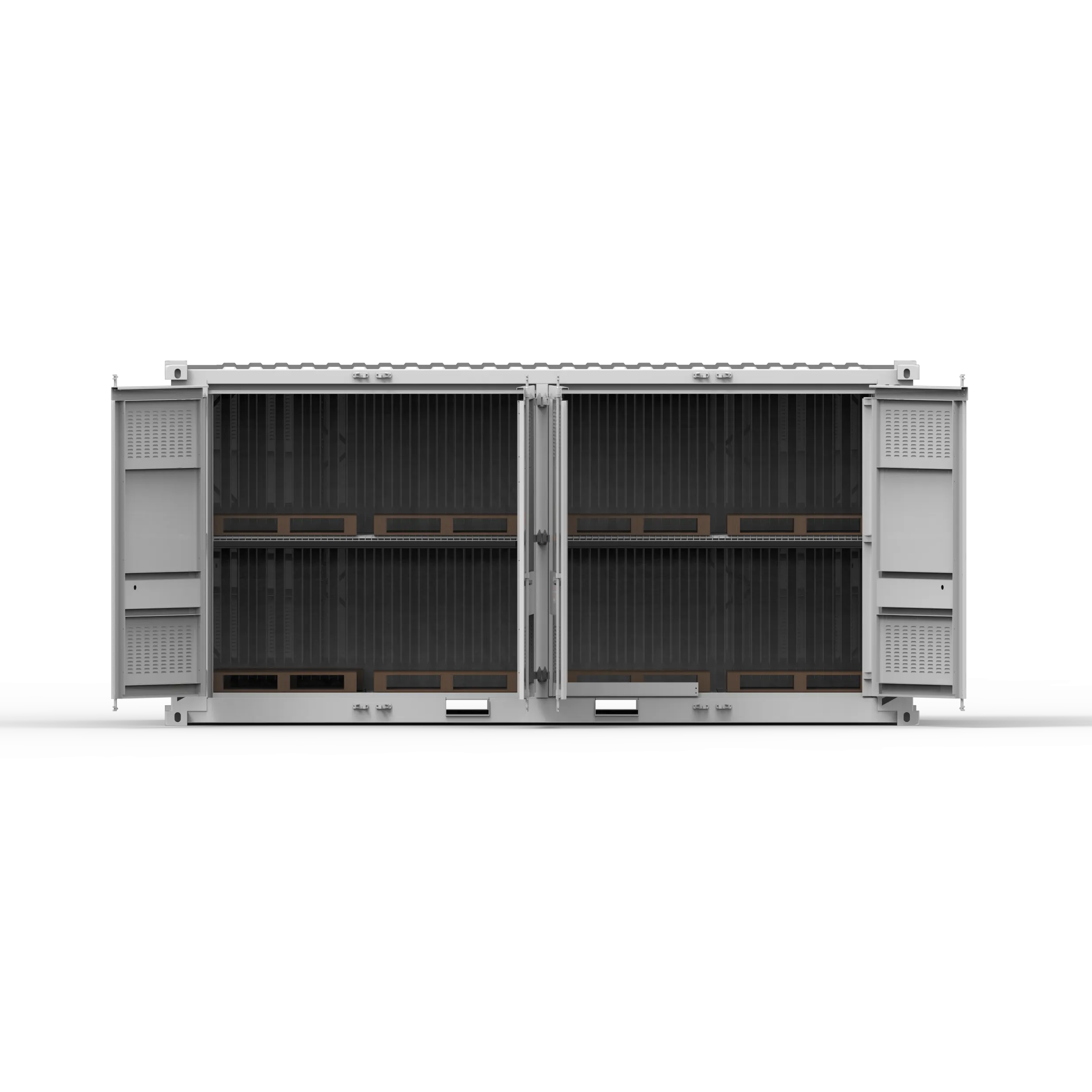 20ft Dangerous Goods Container With Storage Module - Single Level Adjustable Mid Rack