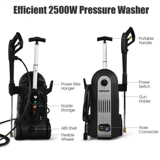 2800 PSI Electric High Pressure Washer Cleaner 1.96 GPM 2500W