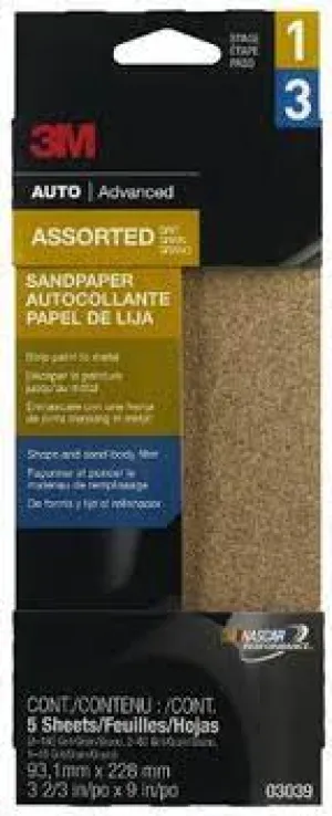 3M 03039 3-2/3 x 9 Aluminum Oxide Automotive Sandpaper