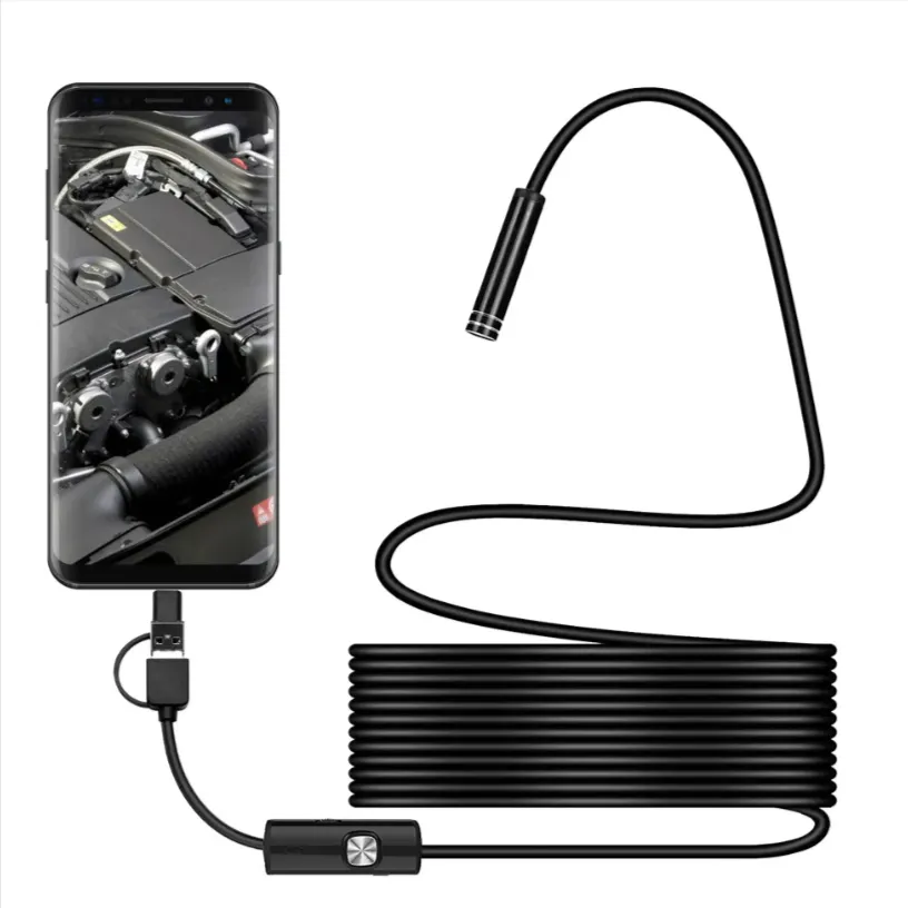 5M 3-In-1 Soft Wire Endoscope Inspection Camera