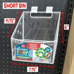 6" Short Clear Vinyl Merchandising Bins - 1 Bin Per Pack 975410