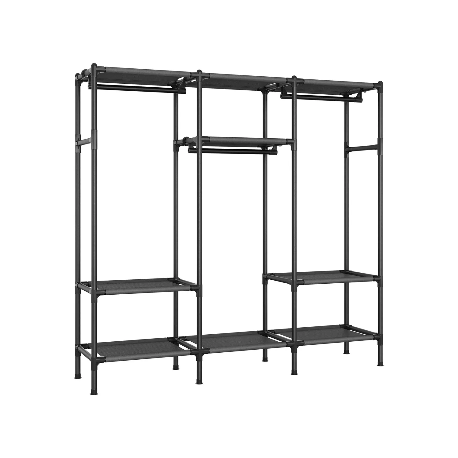 74.8” High Clothes Rack with Hanging Rails