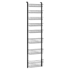 8 Tier Adjustable Metal Over Door Pantry Organizer Rack