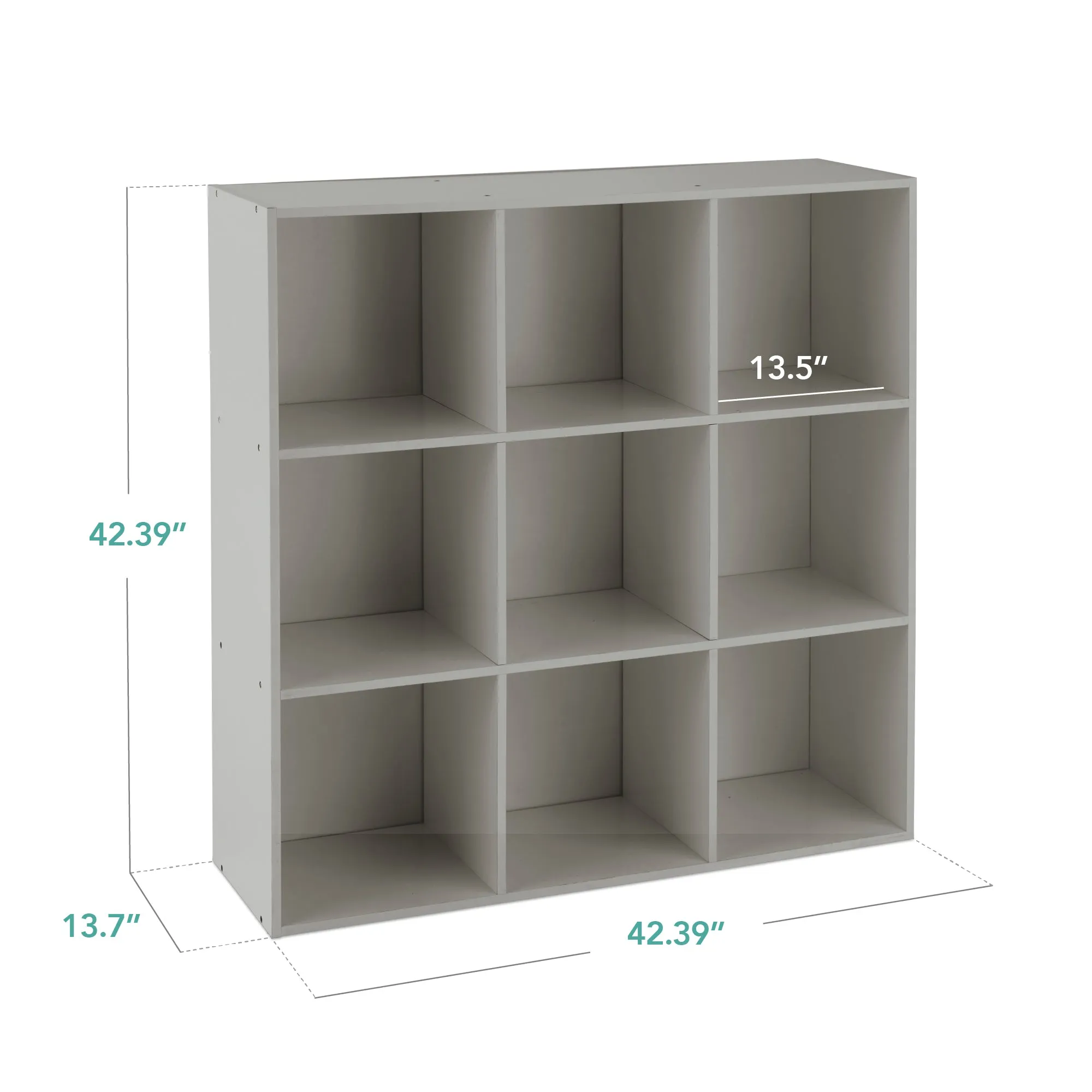 9-Cube Bookshelf, 13.5in Storage Display w/ Removable Panels, Customizable