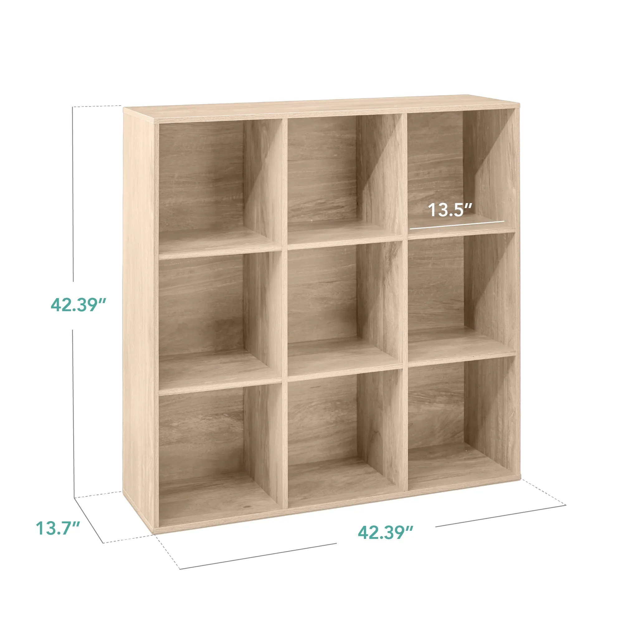 9-Cube Bookshelf, 13.5in Storage Display w/ Removable Panels, Customizable