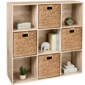 9-Cube Bookshelf, 13.5in Storage Display w/ Removable Panels, Customizable