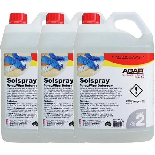 Agar Solspray Spray and Wipe Detergent