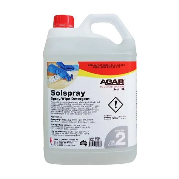 Agar Solspray Spray and Wipe Detergent