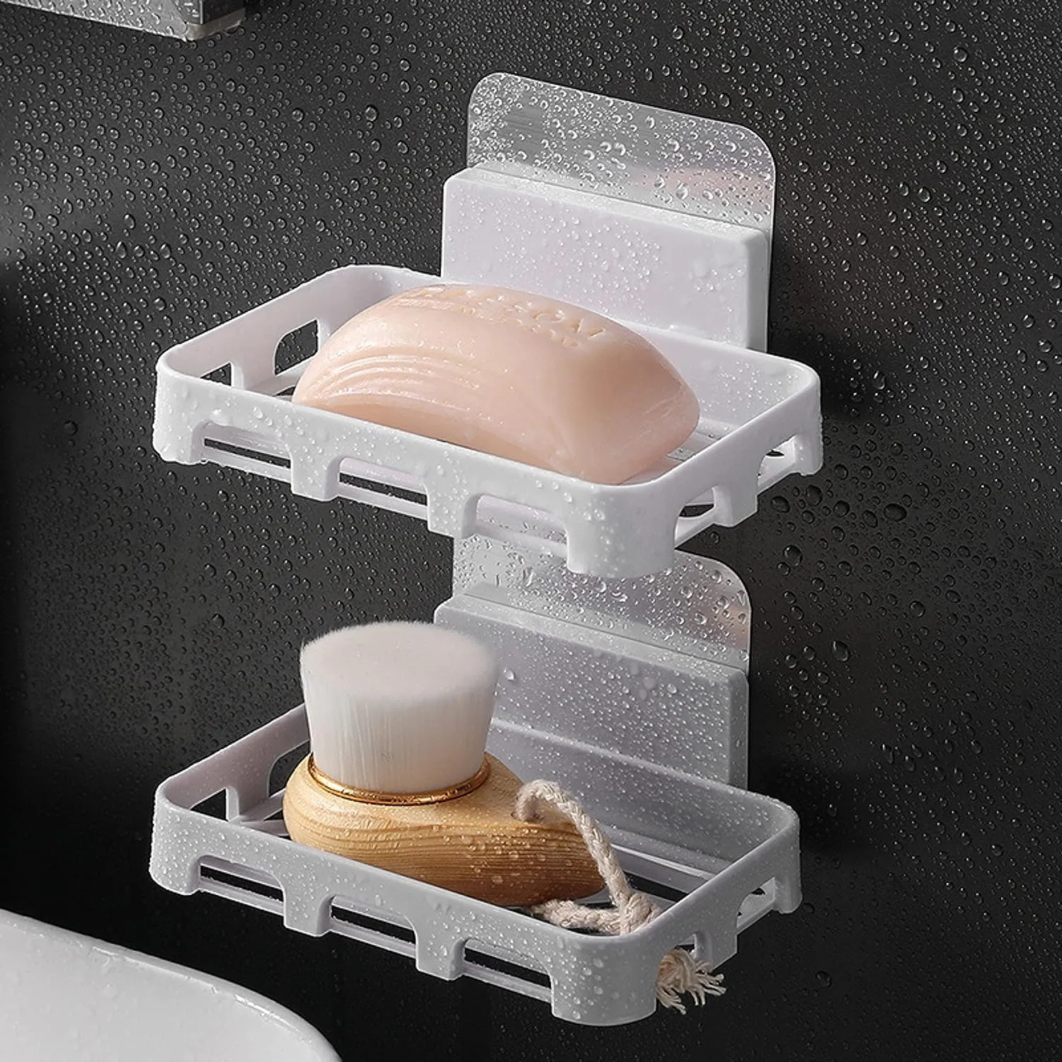 Arawaza Soap holder 4 Pack Soap Holder for Bathroom, Soap Dish, Soap Stand for Bathroom, Soap Holder for Wall, soap case for Kitchen, Bathroom Accessories, Clearance Store, Kitchen Items, Plastic