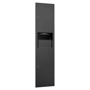 ASI 6467-41PC  MATTE BLACK PAPER TOWEL DISPENSER & WASTE RECEPTACLE – RECESSED