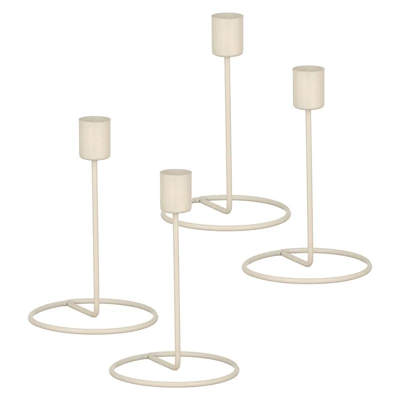 Baia Tealight Candle Holder (White) - Set of Four