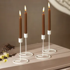 Baia Tealight Candle Holder (White) - Set of Four