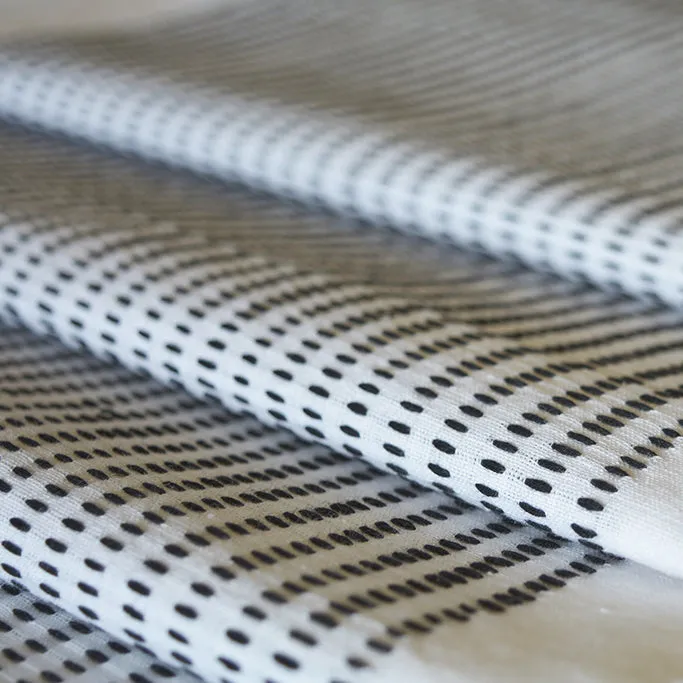 Black and White Handloom Cotton Table Runner