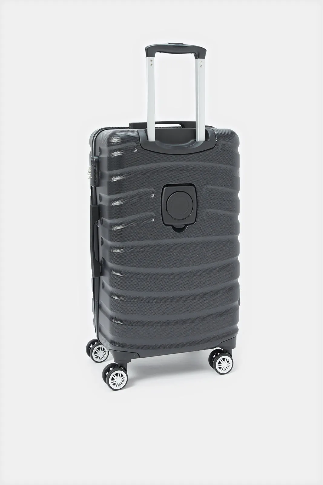 Black Textured Trolley Luggage 20 Inch