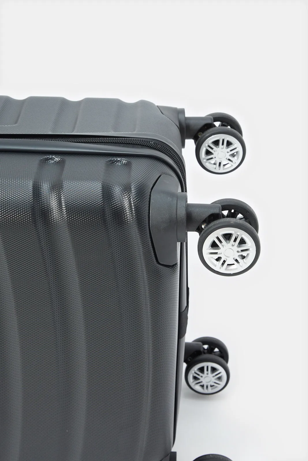 Black Textured Trolley Luggage 20 Inch