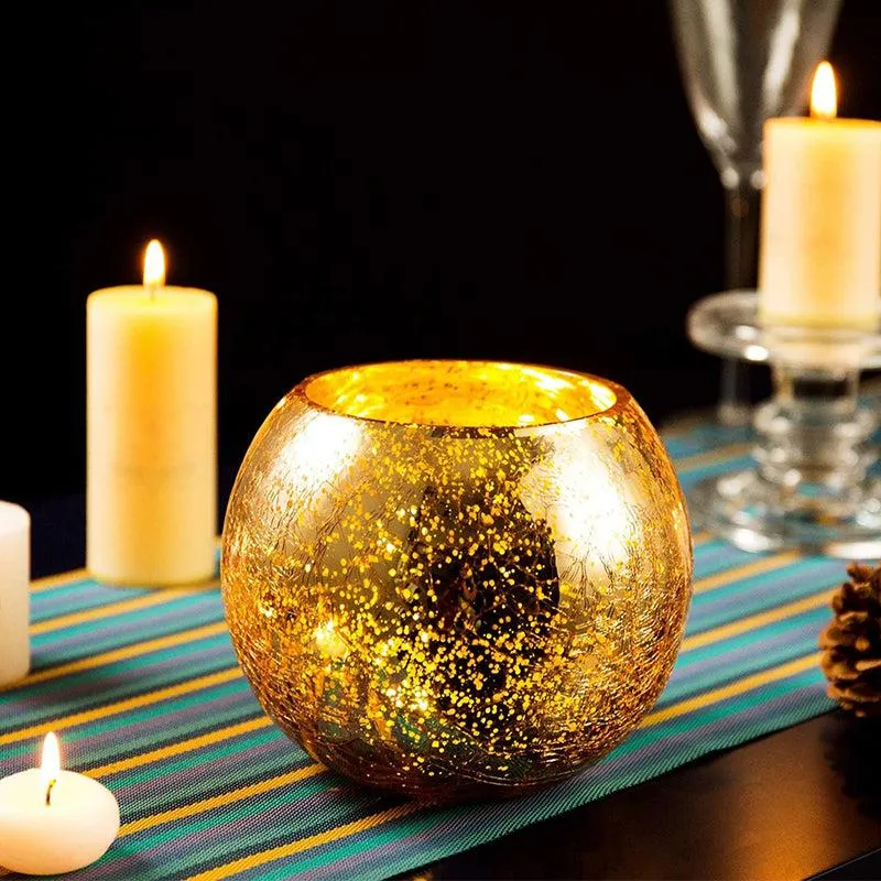 Bliss Sparkle Tealight Candle Holder - Gold