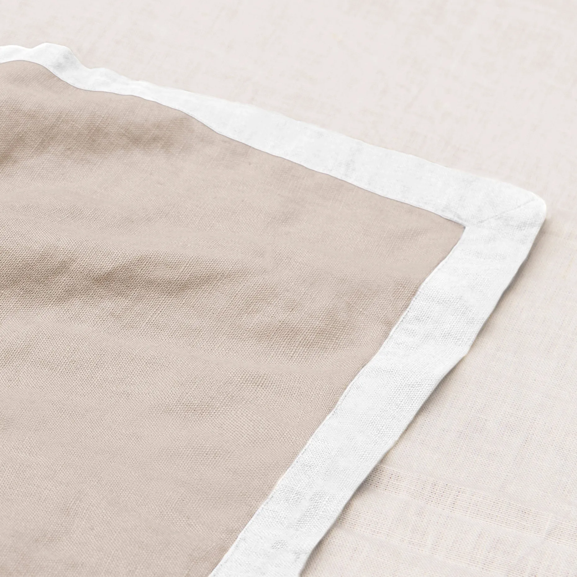 Bordered Linen Bath Towel