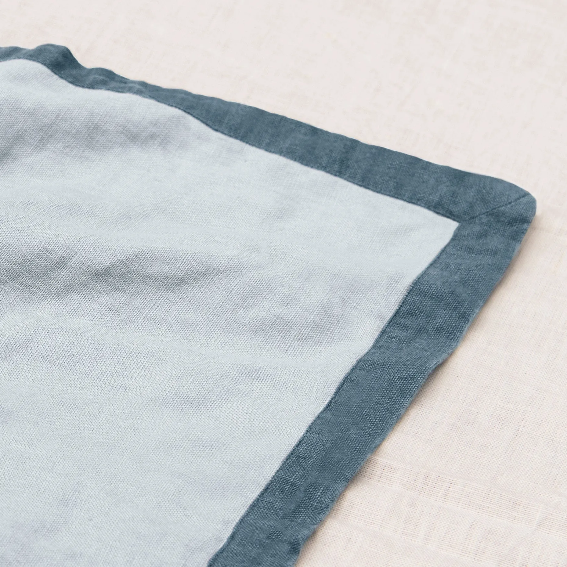 Bordered Linen Bath Towel