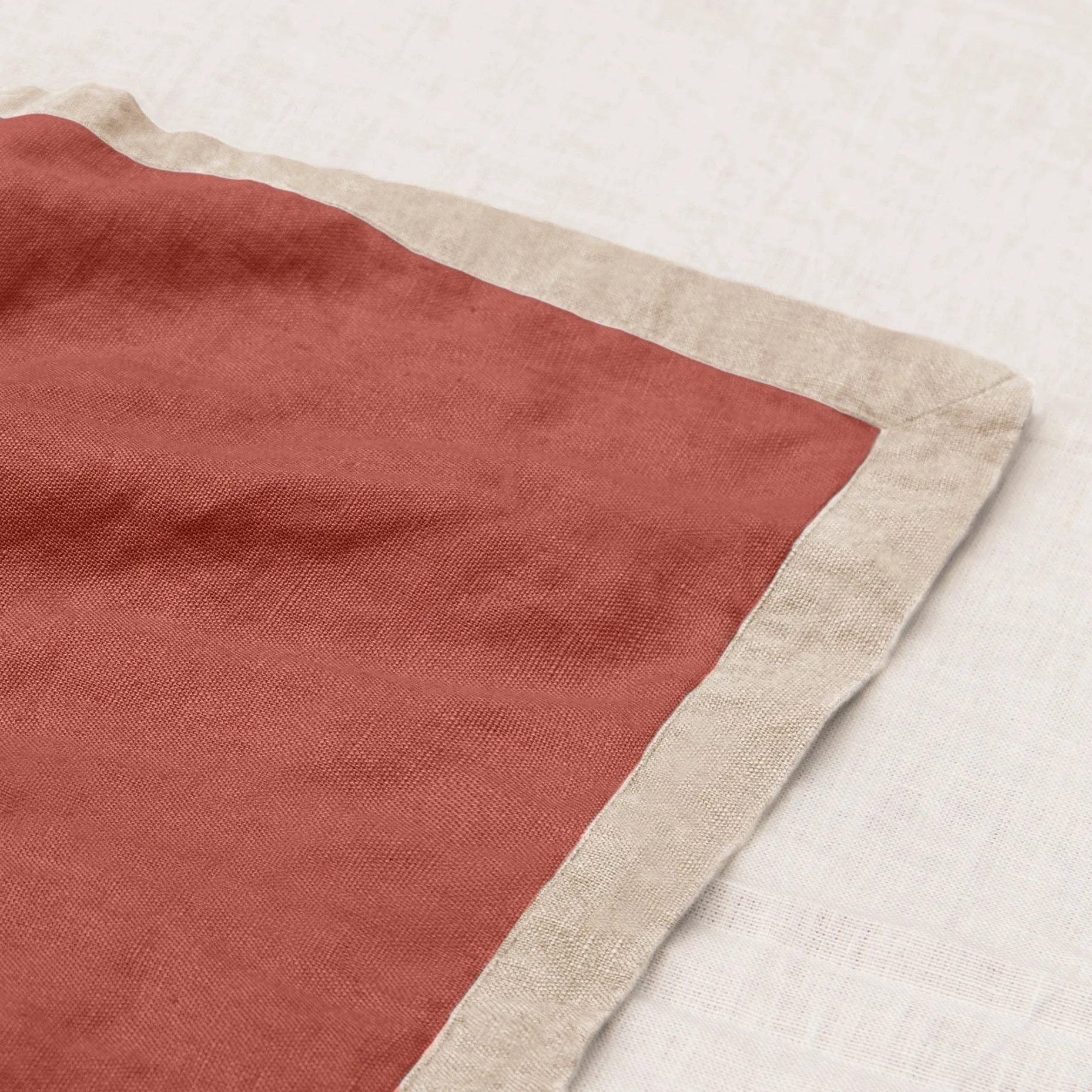 Bordered Linen Bath Towel