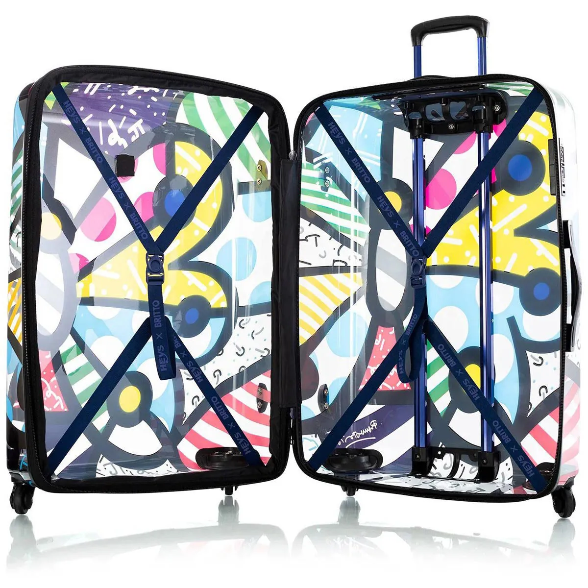 Britto Butterfly TRANSPARENT 3pc Spinner Luggage Set