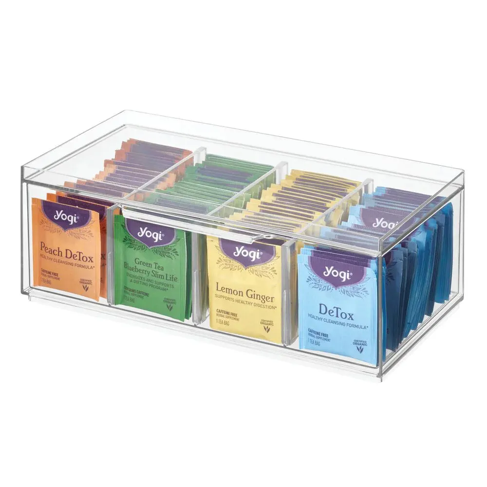 Crisp Tea Storage Organizer in Clear