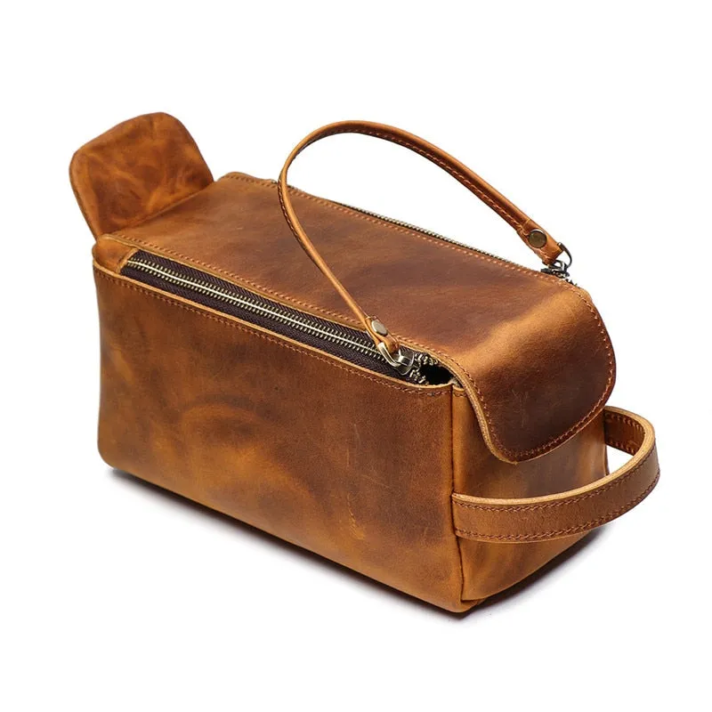 Dado Leather Dopp Kit | Handmade Leather Toiletry Bag