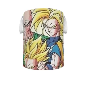 DBZ Goku Vegeta Super Saiyan Krillin Piccolo All Heroes Vibrant Design Laundry Basket