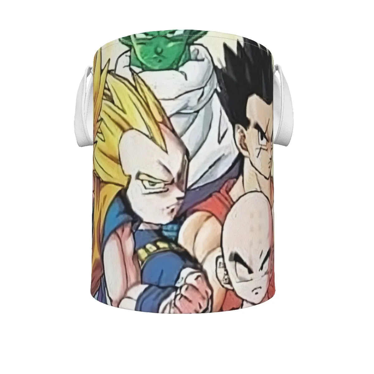 DBZ Goku Vegeta Super Saiyan Krillin Piccolo All Heroes Vibrant Design Laundry Basket