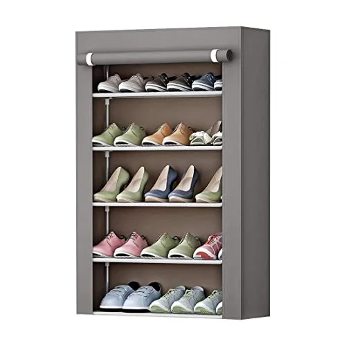 Ebee 5 Shalves Shoe Cabinet (Grey)