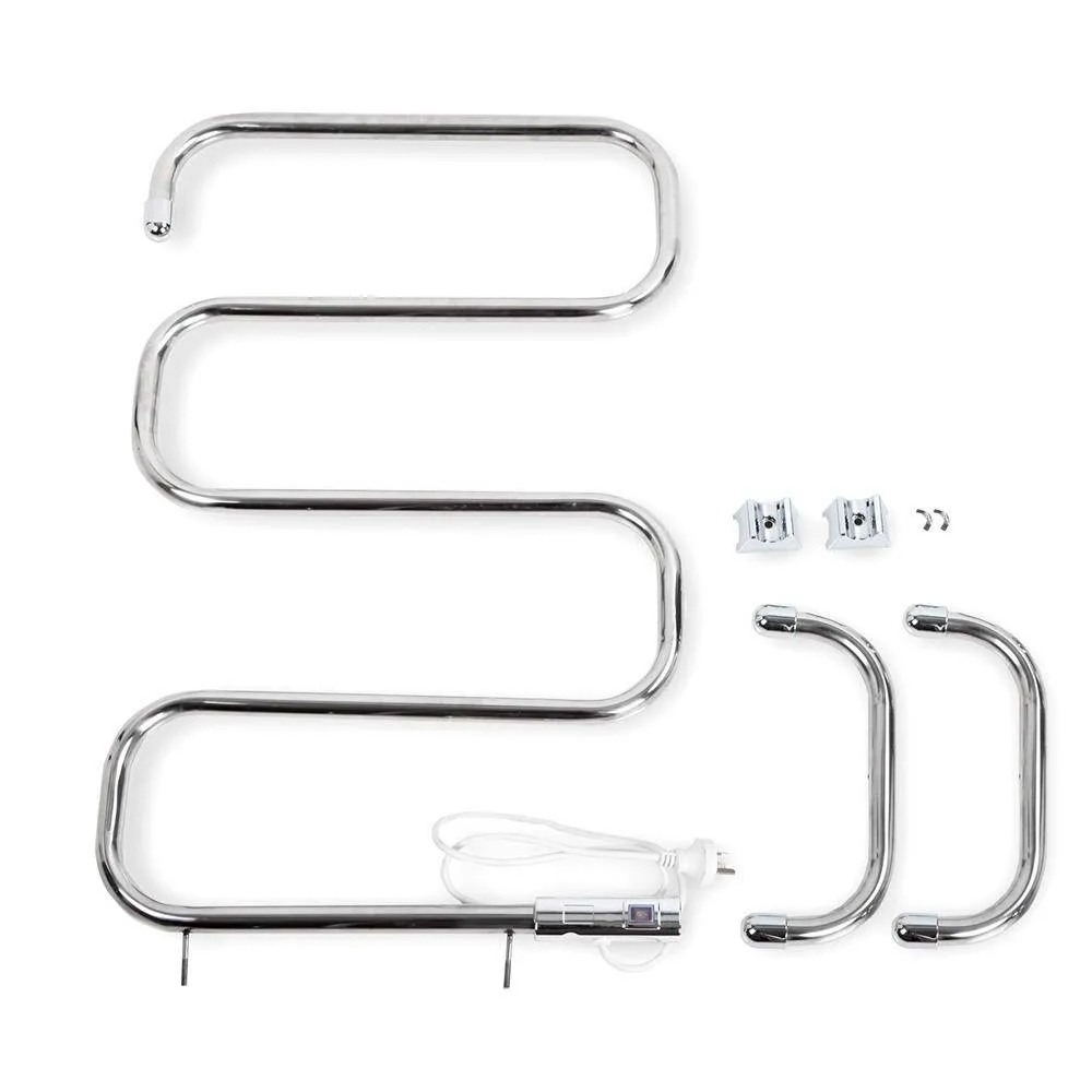 Electric Heated Towel Rail Rack 5 Bars Freestanding Clothes Dry Warmer