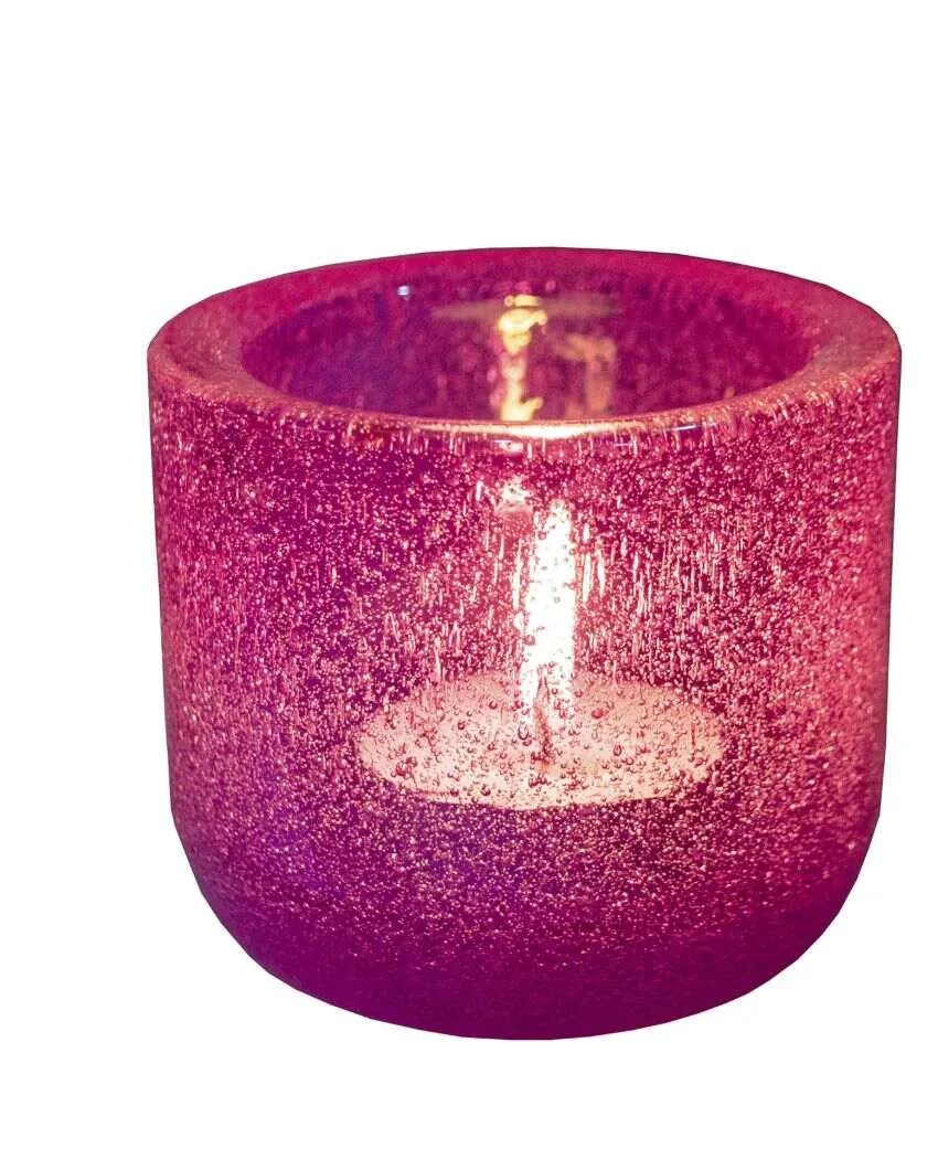 Elegant Glass Votive Tealight Candle Holder | Set of 4 | 3 inches