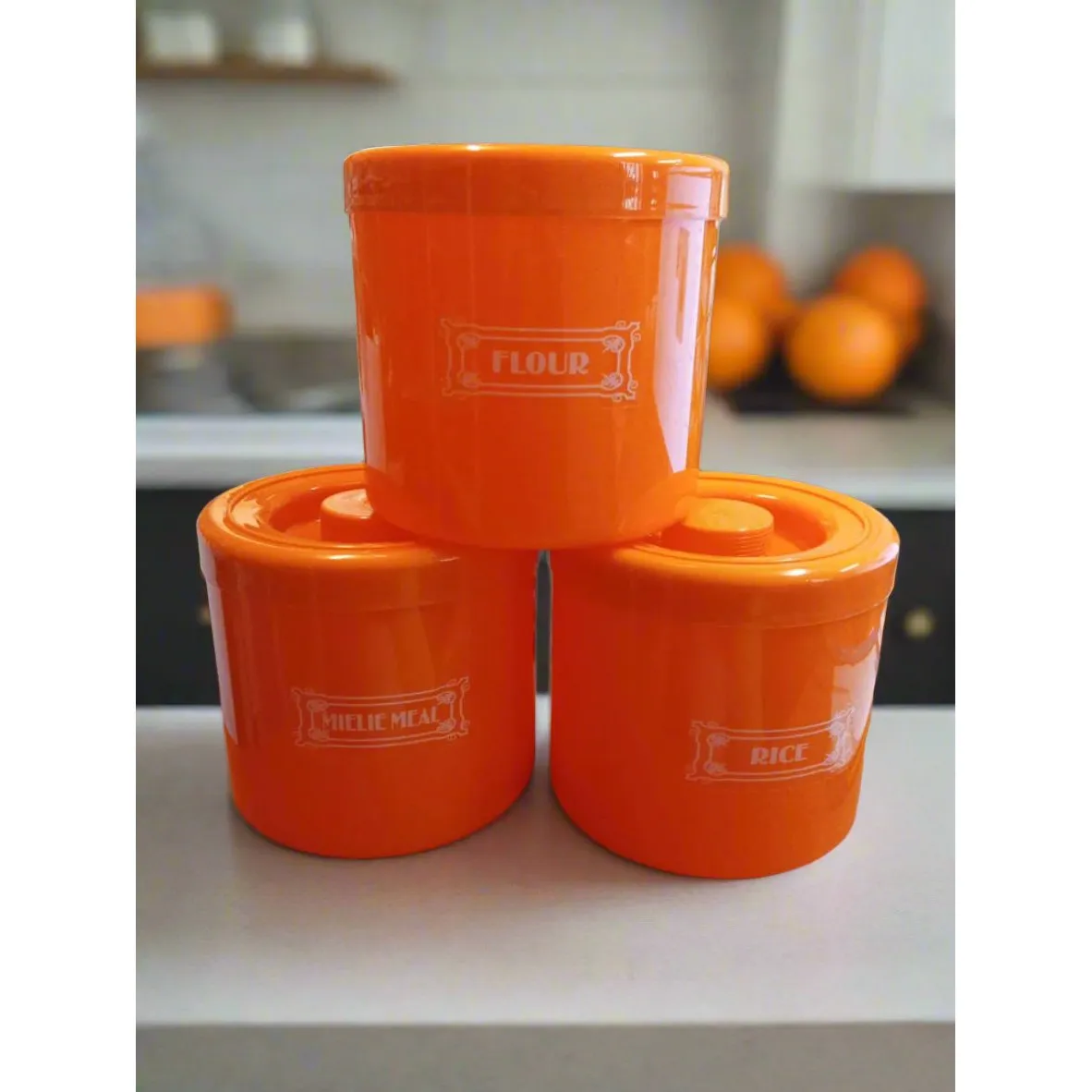 Elite Plastic Storage Container MielieMeal-Rice-Flour 3pc Set MRF-3