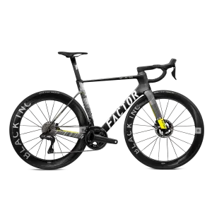 FACTOR OSTRO VAM Road Bike Shimano Ultegra DI2 Black Inc Wheels - Geometrick Black/Yellow/White