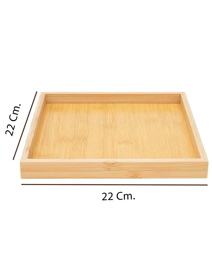 Functional Crown Design Four Canister Jar With Airtight Lid And Wooden Tray | Pack of 5