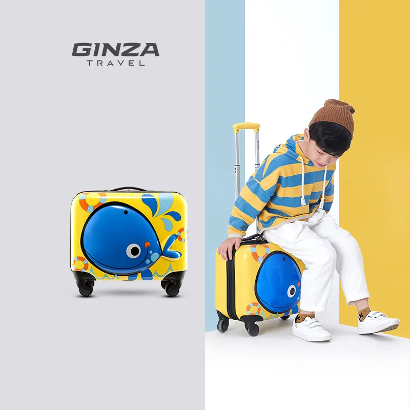 Ginza 3D Little Whale Children's Luggage 18"