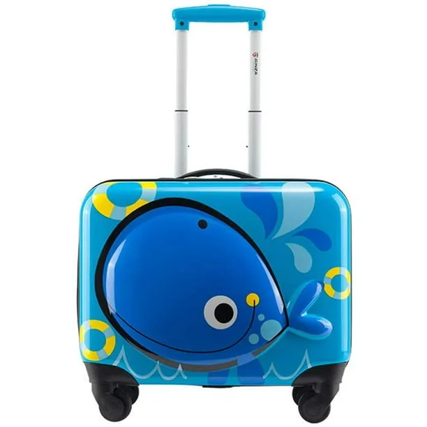 Ginza 3D Little Whale Children's Luggage 18"