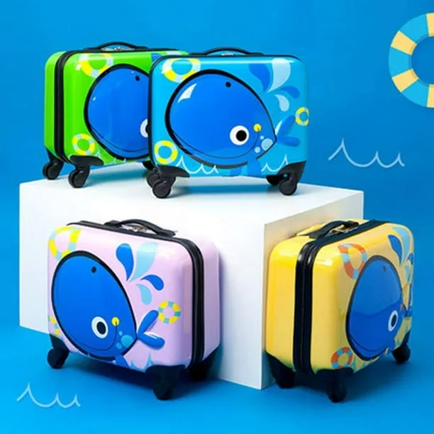 Ginza 3D Little Whale Children's Luggage 18"