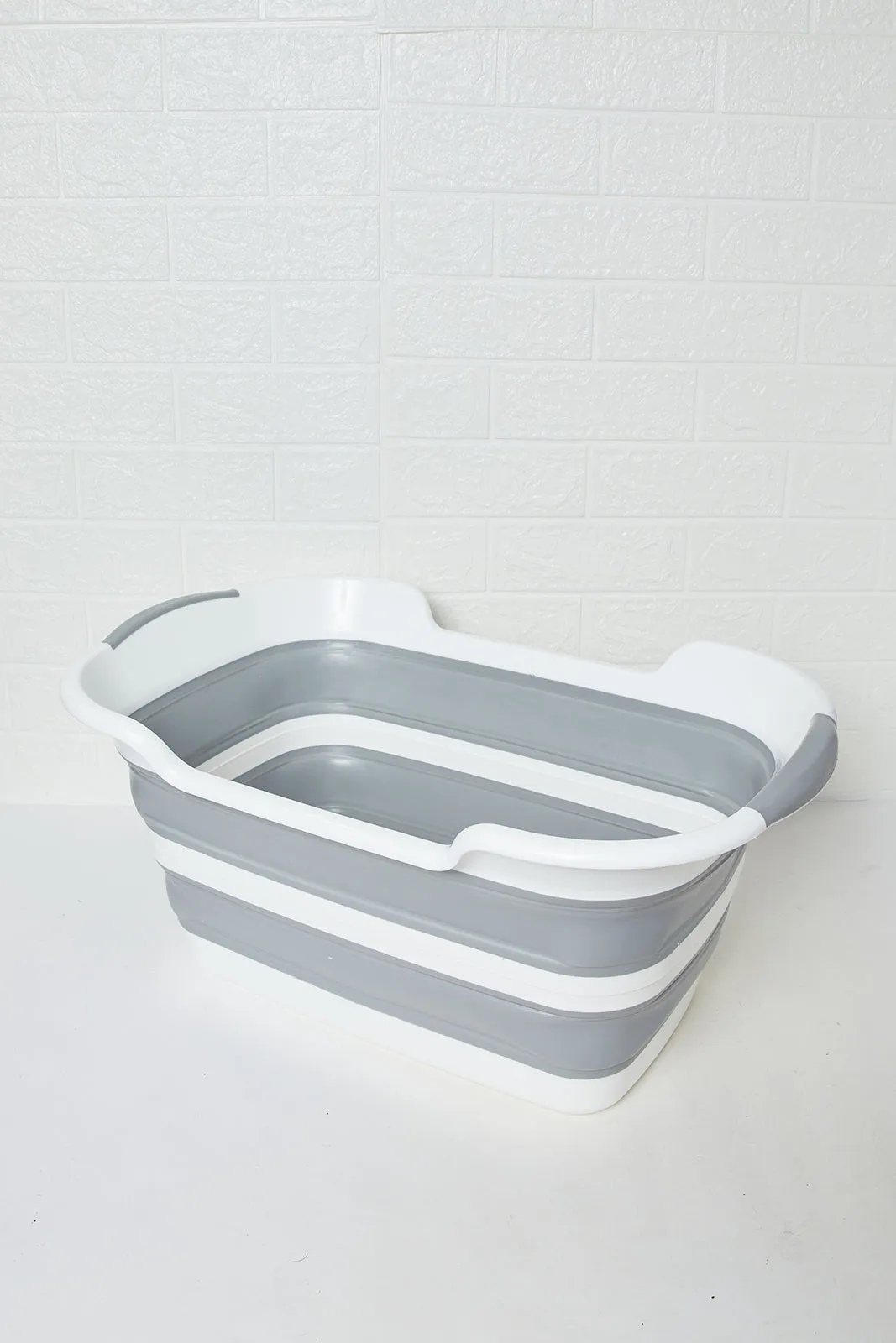 Grey Collapsible Laundry Basket