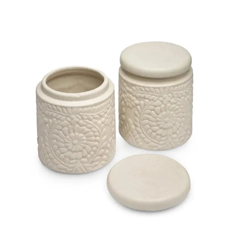 Handcrafted Multi Utility Storage Jars | Set of 2 | 1 L