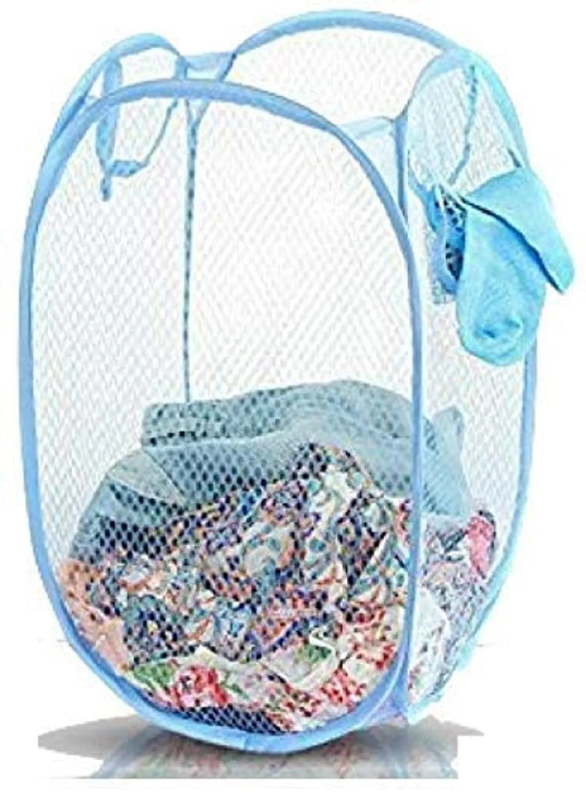 Heart Home Nylon Mesh Laundry Basket,30Ltr (Multi) - CTHH13057