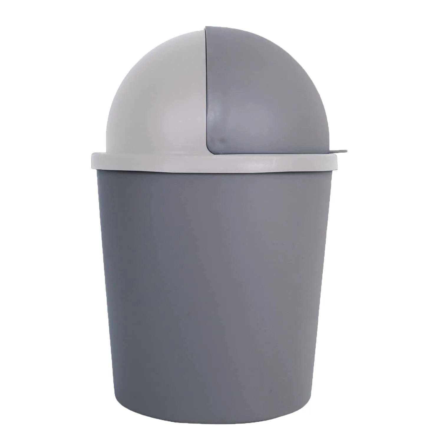 Heart Home Table Dustbin|Plastic Swinging Lid Waste Storage Garbage Bin|Desktop Trash Can For Study Table, Office|Pack of 3 (Gray)