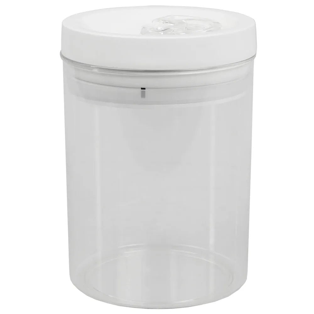 Home Basics Twist N’ Lock Round Food Storage Canister, Clear, 1.5 Liters