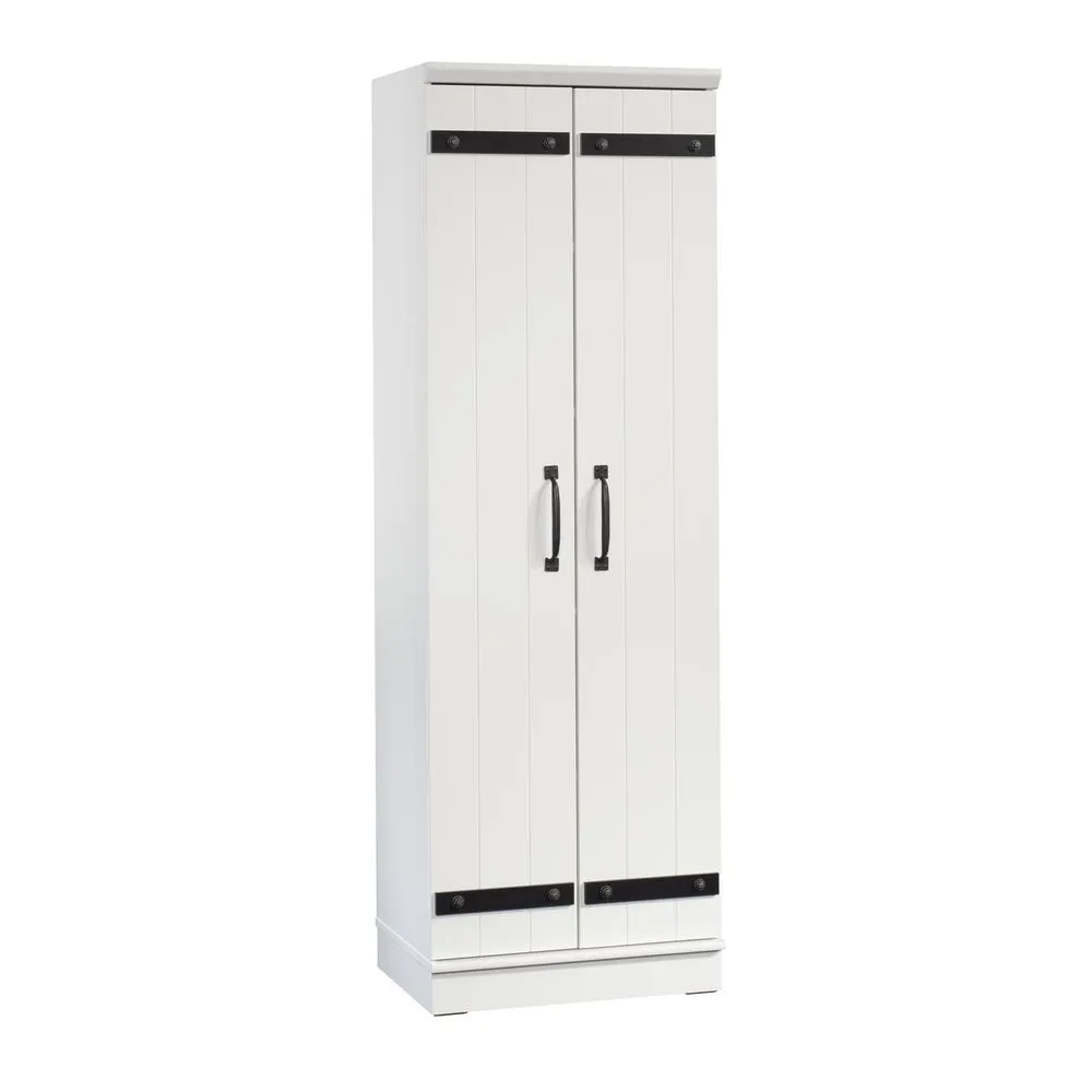 Homeplus Storage Cabinet Glw - Modern Farmhouse Style, Adjustable Shelves, Soft White Finish