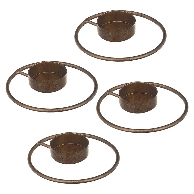 Idola Tealight Candle Holder (Copper) - Set of Four