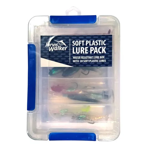 Jarvis Walker Soft Plastic Lure Kit - Pack of 20 / Water resistant