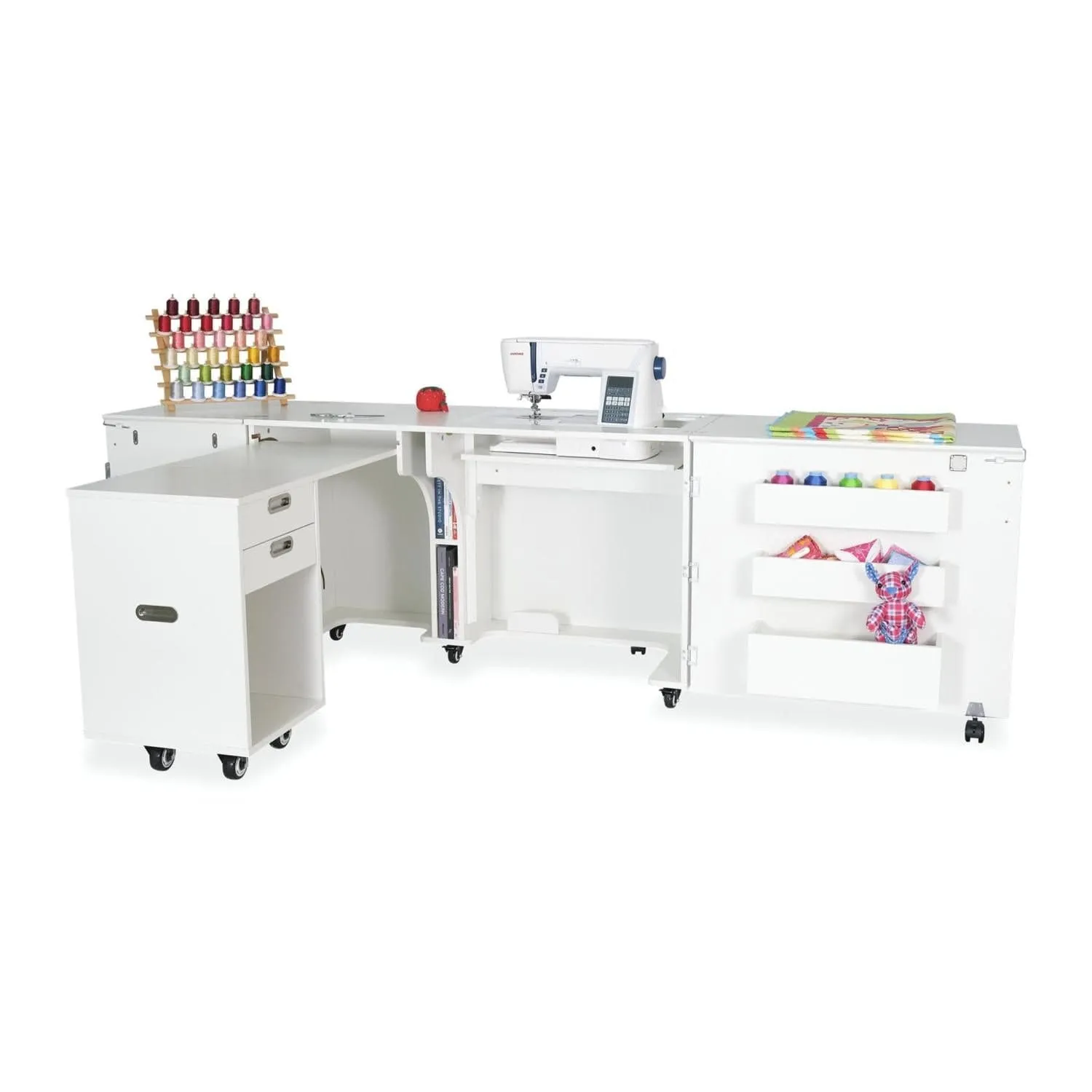 Kangaroo Sewing Furniture - Aussie Ash White Sewing Cabinet