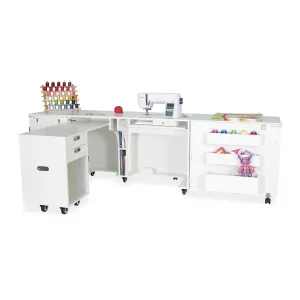 Kangaroo Sewing Furniture - Aussie Ash White Sewing Cabinet