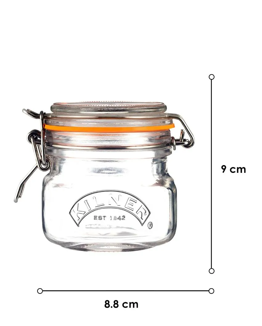 Kilner Aermando Top Square Glass Jar | 250 ml