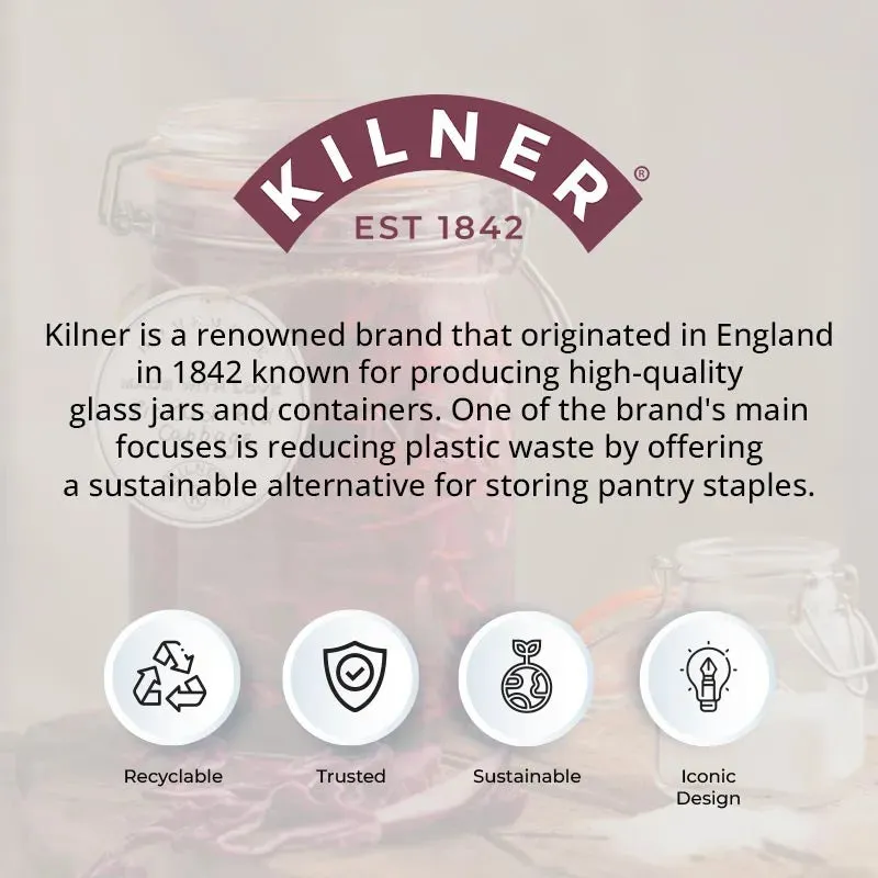 Kilner Clear Stylish Round Glass Jars | 350ml